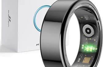 Herz P1 Smart Ring for Women & Men – 24/7 Health Metrics Fitness Ring, Tracks 20+ Biometrics, 6 Day Battery, Waterproof, iOS Android Compatible, Free APP, No Subscription (Black, 10, Black) — Smart Ring