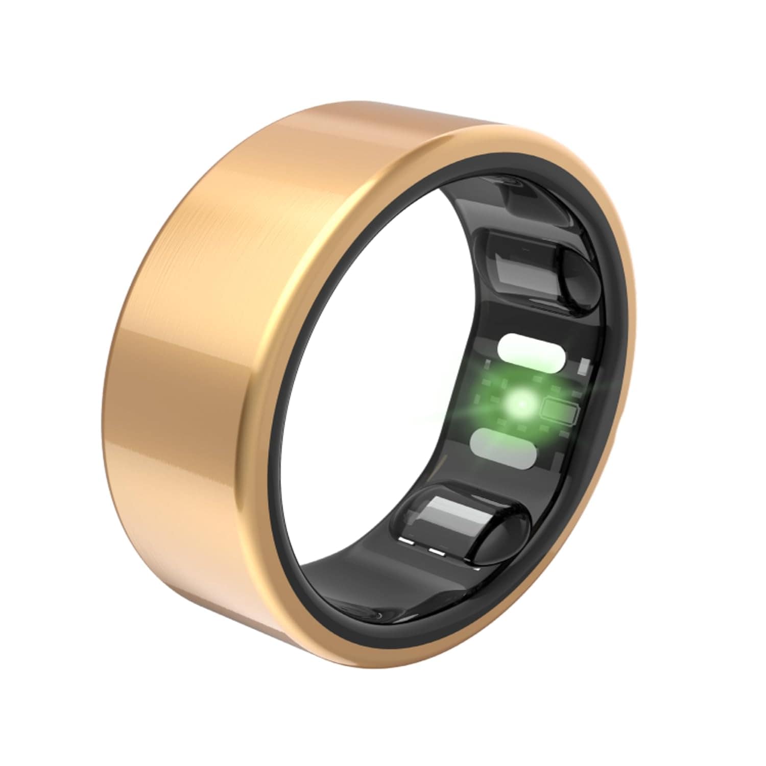QALO QRNT Slim Smart Ring – Lightweight Water-Resistant Titanium Fitness Tracker, Advanced Tracking for Sleep, Steps, HRV, Women’s Health, No Subscription Fee, iOS & Android Compatible (Gold, 8) — Health Tracking Ring