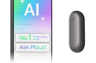 Plaud NotePin Voice Recorder, AI Voice Recorder, App Control, AI Notetaker, AI Transcribe & Summarize, Support 112 Languages, 64GB Memory, Audio Recorder for Lectures, Meetings, Cosmic Gray — AI Voice Recorder