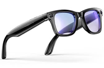 Upgraded Ai Smart Glasses with Camera, 800w Anti-Shake Camera Glasses, Real-Time Translation, Ai Object Recognition, Voice Assistant, Blue Light Glasses Suitable for Business, Travel and Outdoor Use — Budget Smart Glasses